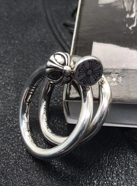 新品复古朋克戒指男女款平面凸钉