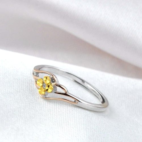 新品新款三色彩戒指女时尚气质百