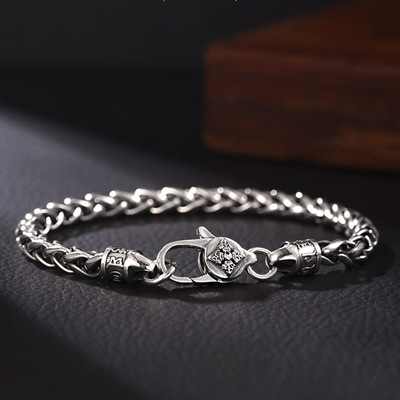 新品龙骨手链男士潮款复古小众痞