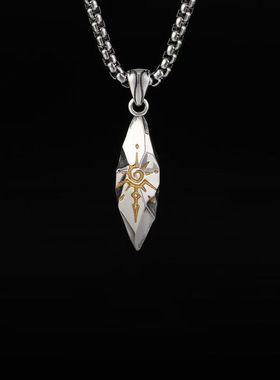 新品新款复古许愿石项链男潮个性