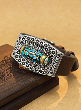 新品九眼转动珠手链男女新款绿松