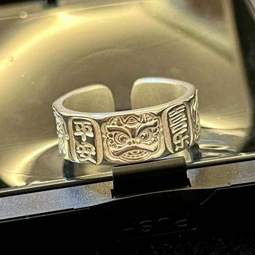 新品复古吉言戒指男女款复古简约