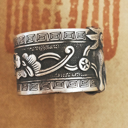 新品【錾刻卷戒】【狮子绣球】戒