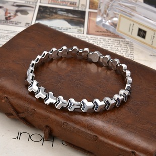 新品手链时尚欧美风山文甲锆石休闲复古个性潮人搭配男女复古风格