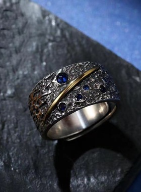 新品新款星空戒指单身霸气潮人个