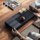 暂时无现货 可预定下单 定制设计 瑞典黑乌金石小茶盘原创 批发