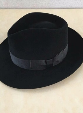 100%兔绒礼帽 绅士帽爵士帽 出口原单 大檐帽子