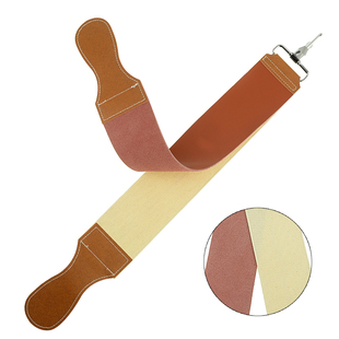 leather strop纯牛皮帆布磨刀带老式直剃刀抛光布荡刀布刮刀双面