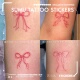 苏小木 蝴蝶结粉蛇甜美少女心大腿手臂卡通纹身贴防水持久