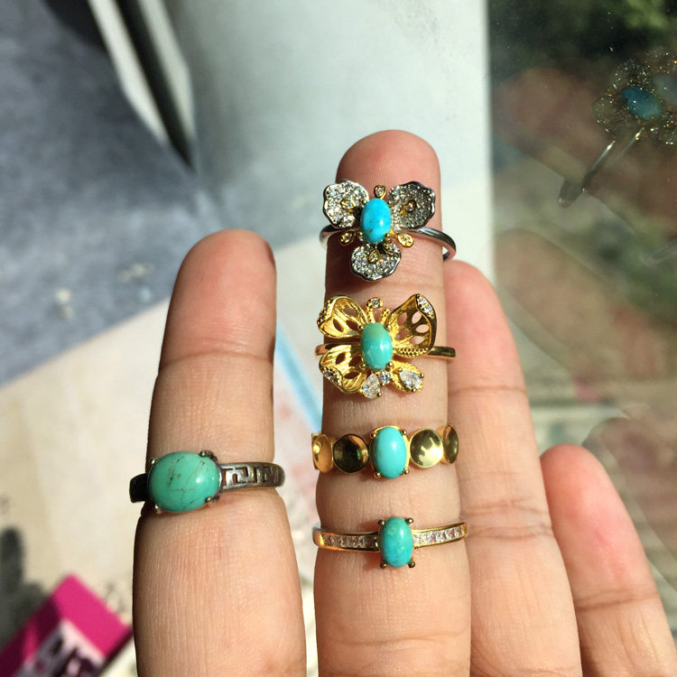 Sweet配饰 天然绿松石原矿湖北松镶嵌S925银通体银戒托可调节包邮,饰品/流行首饰/时尚饰品新,戒指/戒面,淘宝优惠券,粉丝福利购,淘宝优惠卷