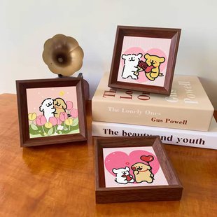 新款 饰品手工DIY钻石画自粘画 线条小狗钻石画客厅卧室桌上摆件装