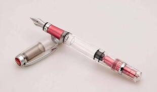 三文堂580AL钢笔铝制石榴粉色2016限量色活塞上墨彩墨书法手账