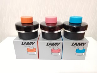 德国LAMY凌美版墨水T52钢笔墨水50ml 橙色珊瑚粉太平洋蓝