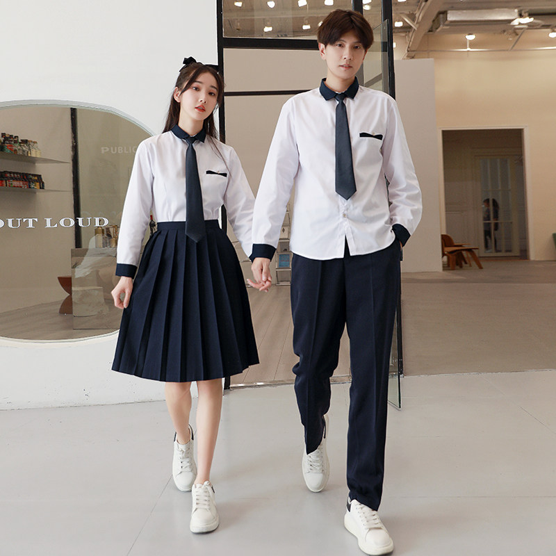 韩版长袖班服学院风套装