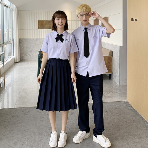 短袖泰国校服JK衬衫班服套装