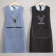 做饭围裙女新款 家用厨房logo印字时尚 工作服马甲大人围腰拉链