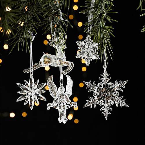 Transparent pendant snowflake, elk prop Christmas decoration