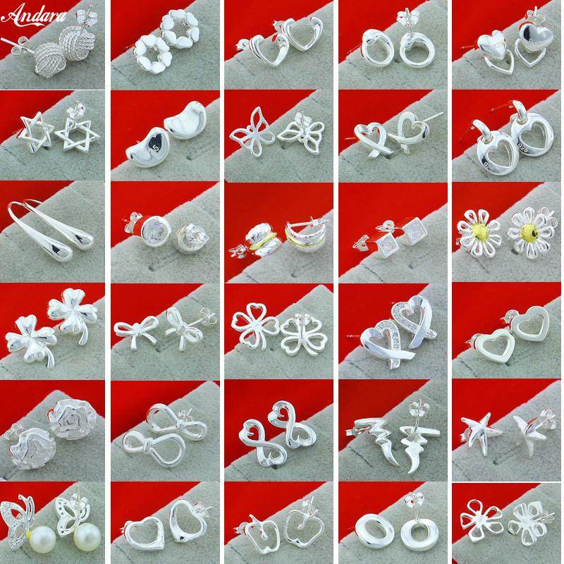 Wholesale Price Silver 925 Jewelry Unlimited Love Heart Stud