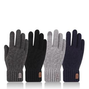 touch mens fleece plus screen winter gloves warm new 2023
