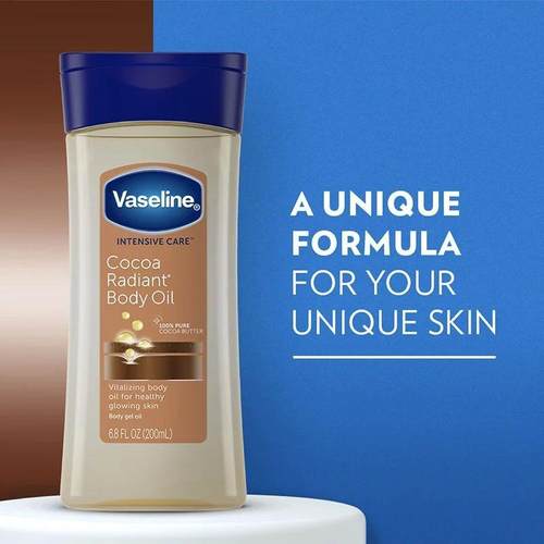 200ml Vaseline Cocoa Body Luminous Oil Long-lasting Moisturi