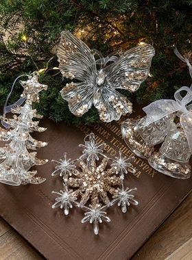 Christmas decoration tree pendant snowflake bell pendantprop