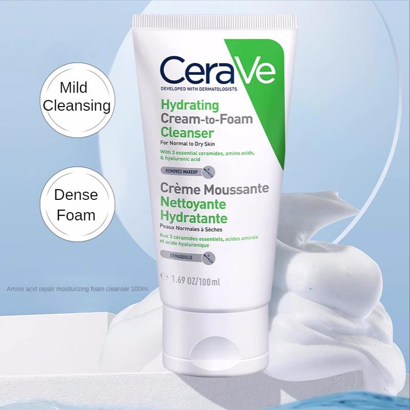 Mild Cerave Foam Amino Acid Cleanser Hydrating Face Cream Wh