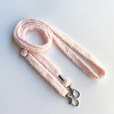 毛绒可调节双扣头手机壳斜跨可背挂绳包包拍立得通用肩背带斜挎绳