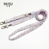 泫彩DIY小香风可调节斜挎包包肩带单买替换毛线背带相机手机挂绳