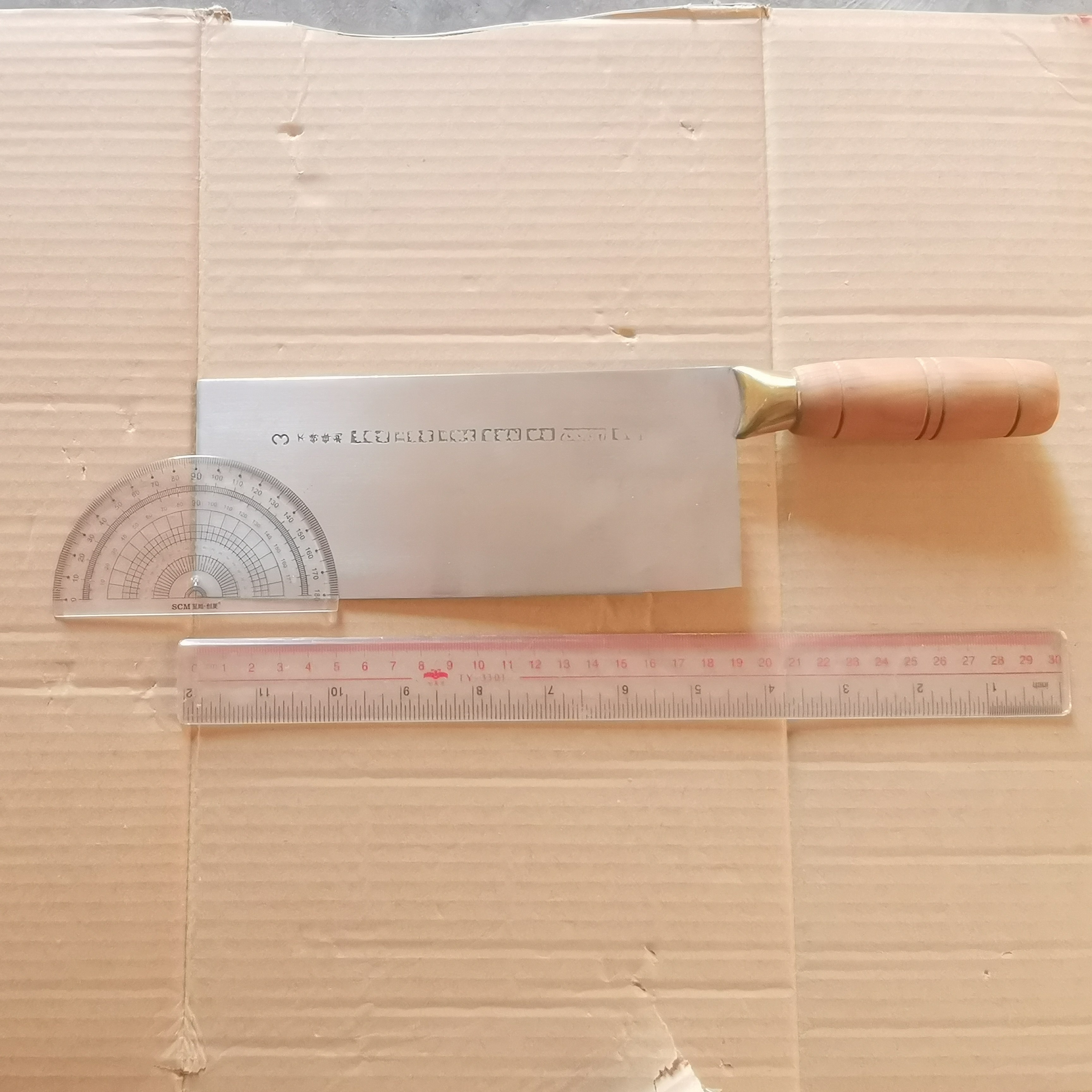 香港陈枝记木柄片刀不锈钢小片刀菜刀锋利好用商用专业化切片刀