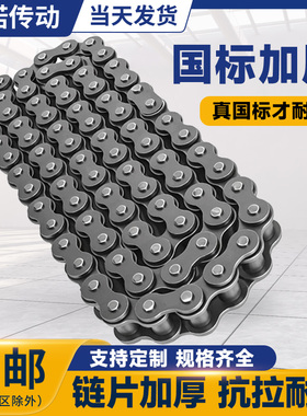 国标加厚工业传动链条输送单双排规格齐全3456分08A10A12A16AB