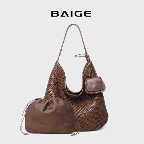 大容量腋下通勤复古单肩包秋冬