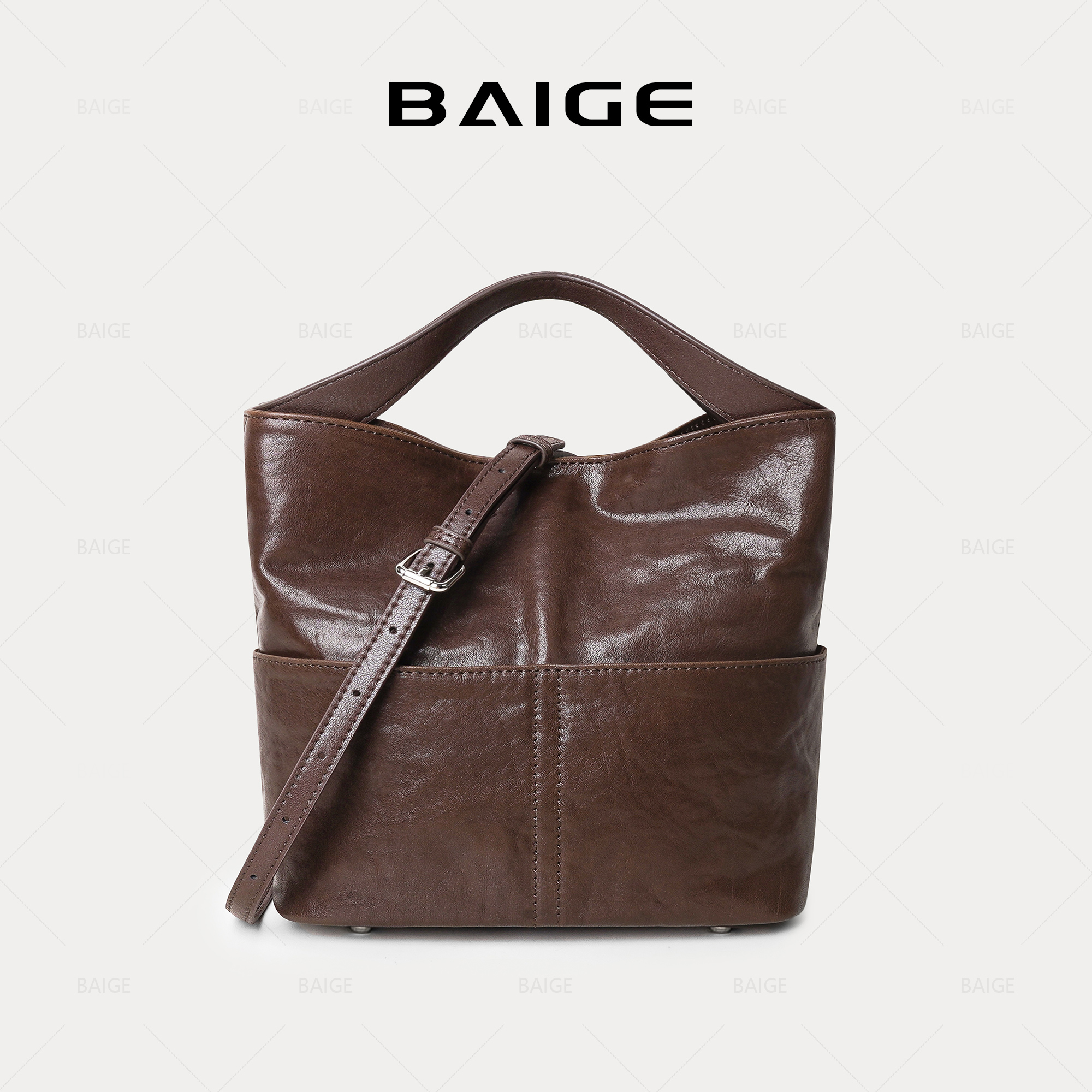 牛皮包2025秋冬新款手提包妈妈包