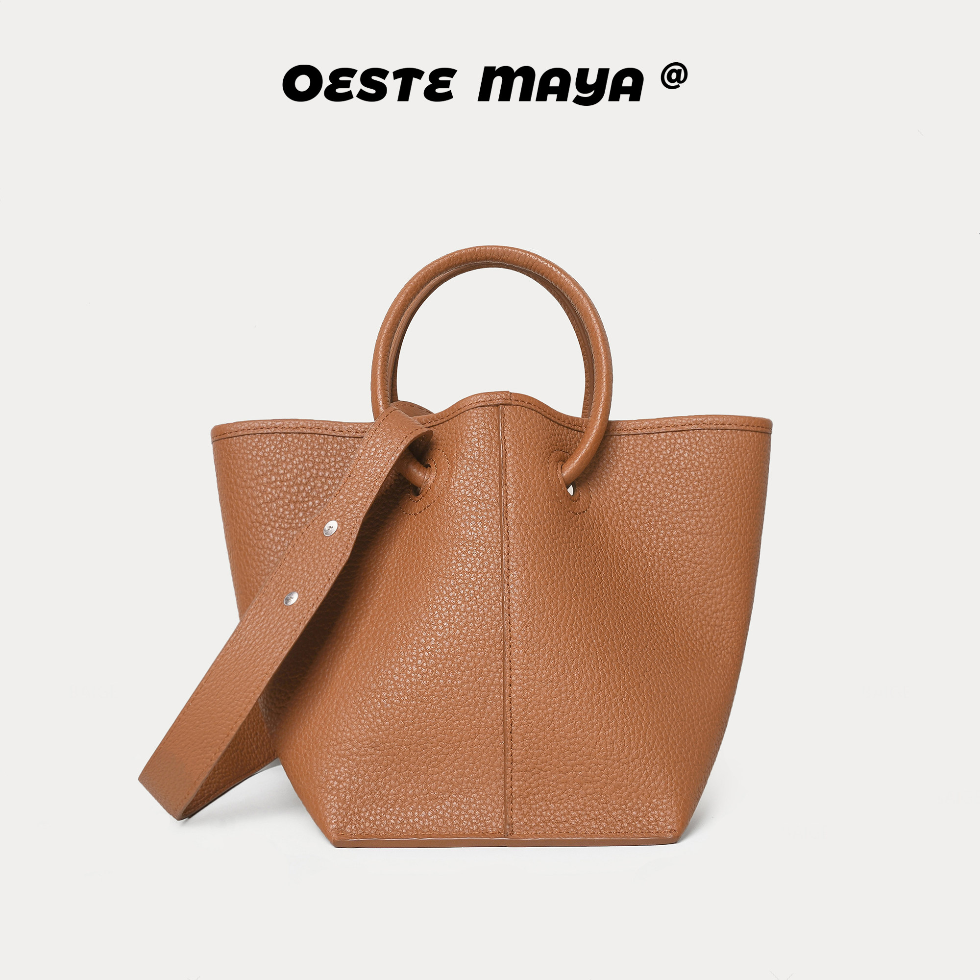 2025秋冬新款包包女头层牛皮通勤托特包大容量菜篮子单肩斜挎包,箱包皮具/热销女包/男包,水桶包,淘宝优惠券,粉丝福利购,淘宝优惠卷