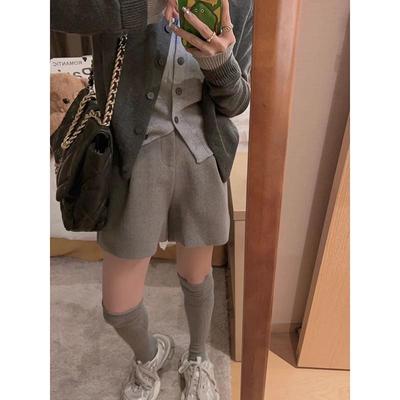 美式复古高腰显瘦拖地垂感休闲裤