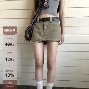 美式 a字裙子小个子高腰显瘦包臀短裙 牛仔半身裙女2025新款 夏季