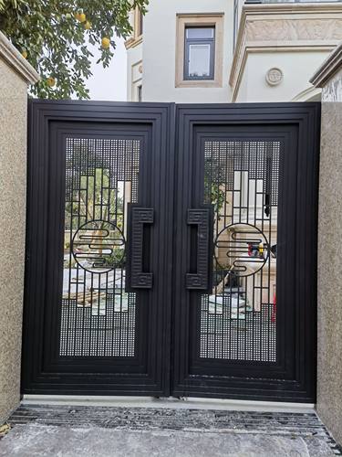 铝艺庭院门入户别墅大门双开门铝合金乡村院子门围墙栅栏花园小门