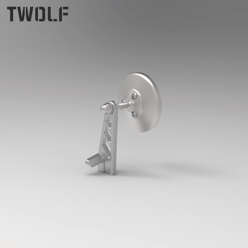 TWOLF M715全金属CNC可调镜面磁吸或螺丝固定后视镜攀爬车后视镜