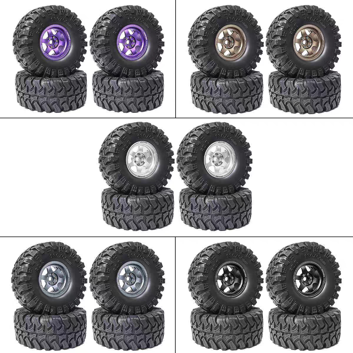 1/8攀爬车2.2寸ET37轮毂战靴轮胎130*55mm适用易控4082CROSSRCh8h