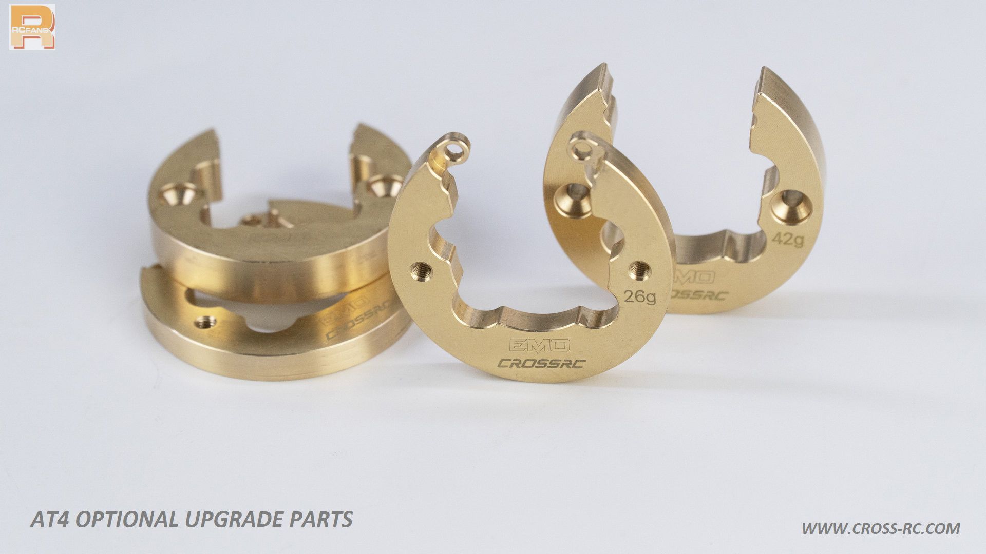 CROSSRC EMO AT4 26g+42g攀爬车CNC铜质轮边配重 97400974
