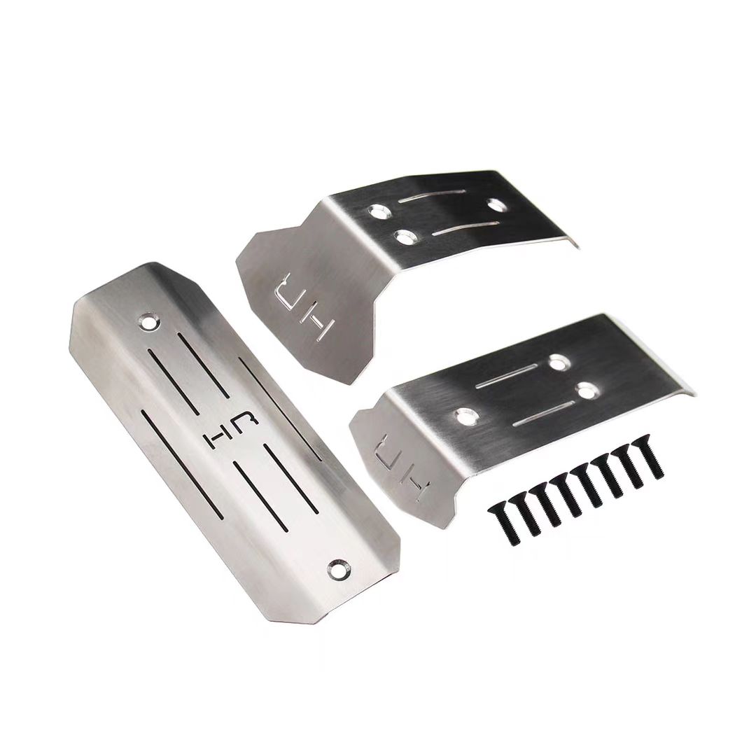 HR Traxxas Mini Maxx迷你小X配件不锈钢底盘护板前后防撞一车份