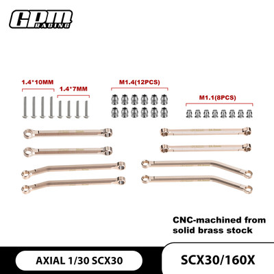 AXIAL 1/30 SCX30特福烈马/牧马人 高间隙黄铜前后拉杆套件一车份