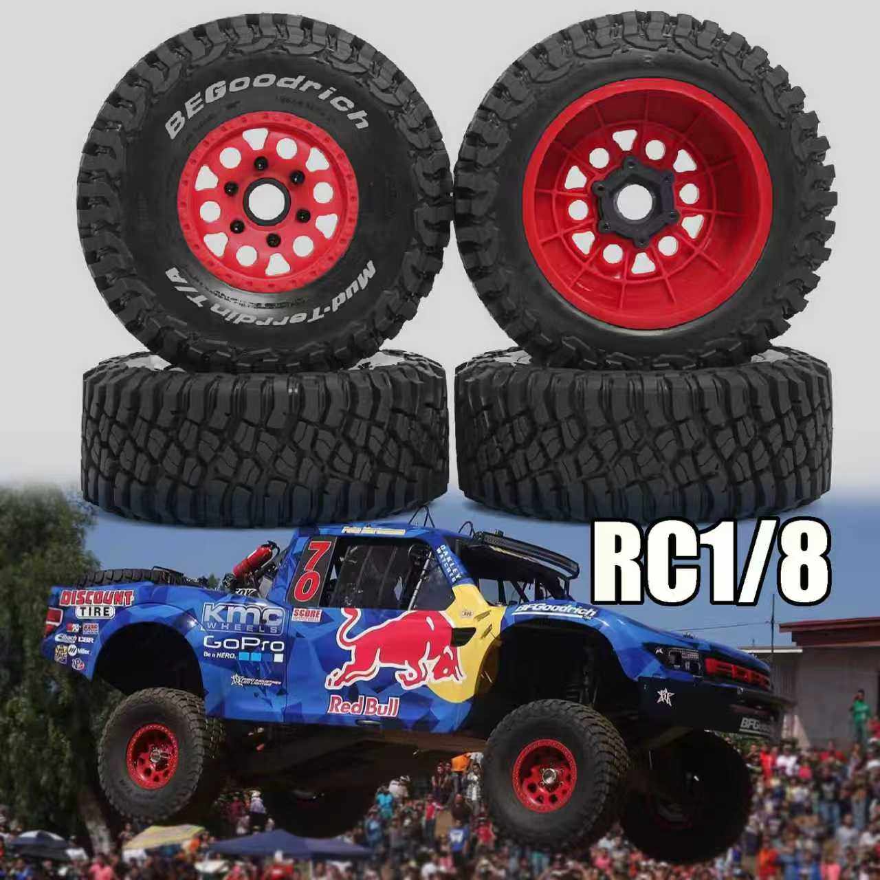 1/7ARRMA1/8莫哈维Mojave4s遥控TRAXXAS短卡BAJA巴哈ESC8轮毂轮胎