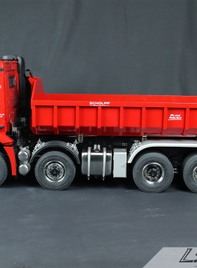 星越 田宫 1/14 奔驰8x8滚装式 泥头车玩具 自卸车RTR版本JDM-191
