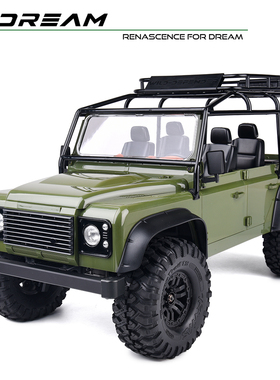 RCDream 荒野卫士车壳RD110 路虎卫士经典前脸中网 防滚架 行李框