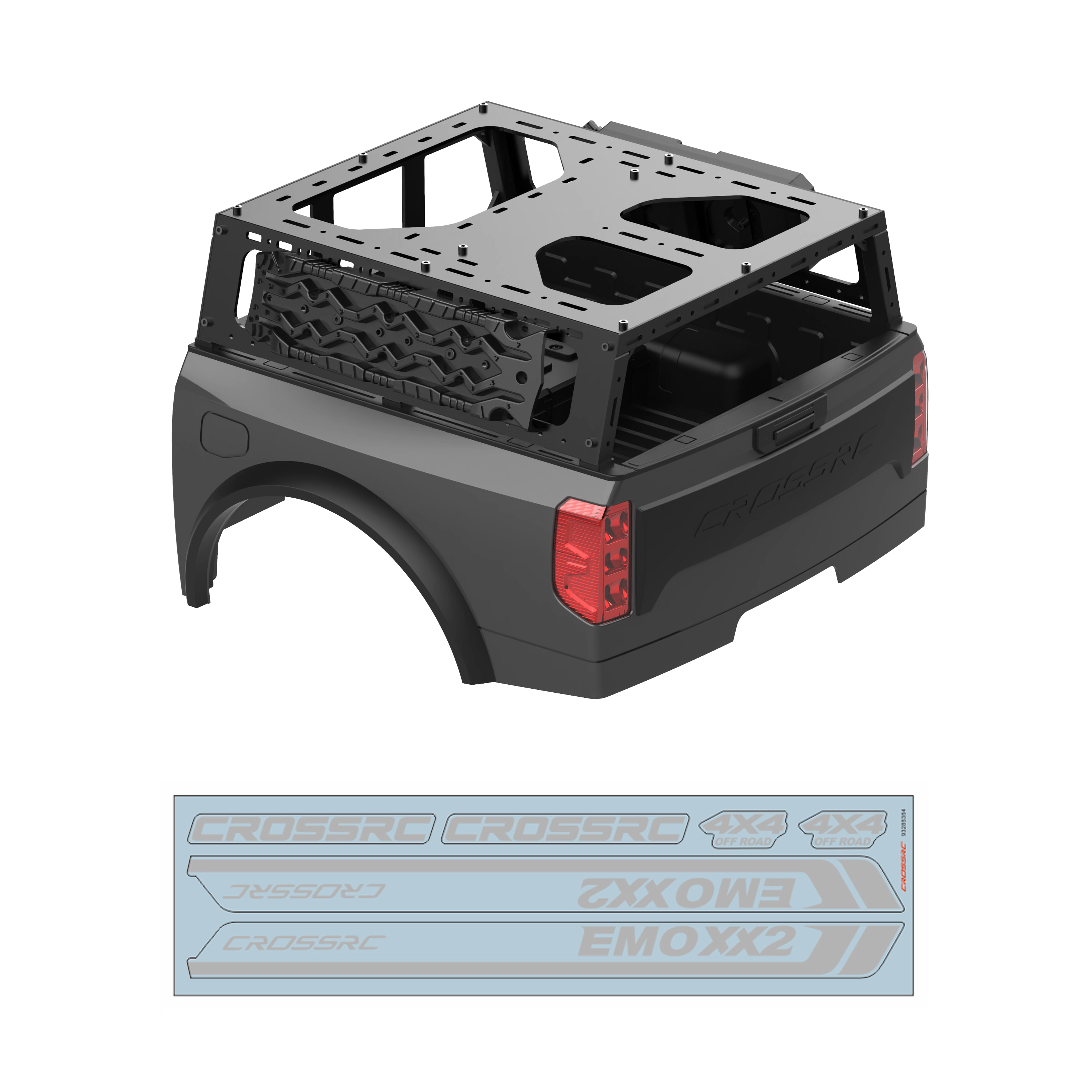 CROSSRC EMO XX2 暴龙车壳后壳橙色247702带装饰件 贴纸 97401654