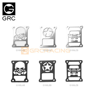 GRC SCX10三代牧马人尾灯装饰片 生化人/美队/吉普车 logo#G166L