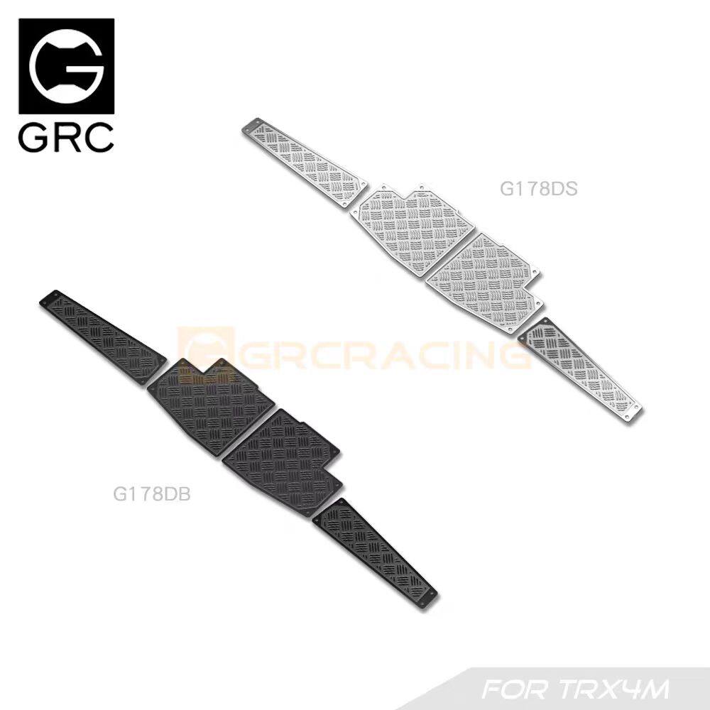 GRC TRX4M 卫士前杠防滑装饰片 不锈钢仿真车壳金属保护#G178DS/B