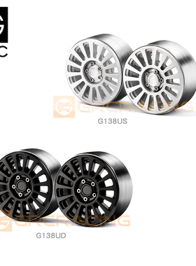 GRC 1.9寸金属轮毂G138US G15仿真攀爬车夹胎轮毂 TRX4 KM坦克300
