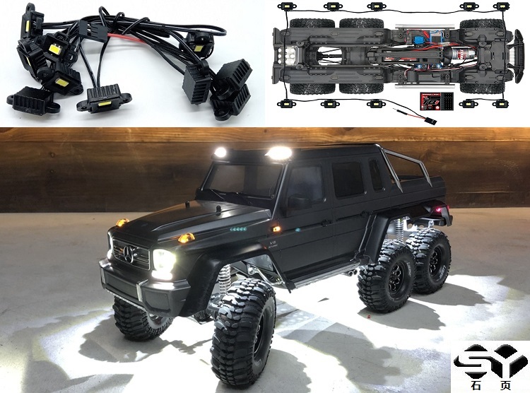 Traxxas TRX6奔驰 G63 AMG 6x6专用轮拱灯轮眉灯底盘灯