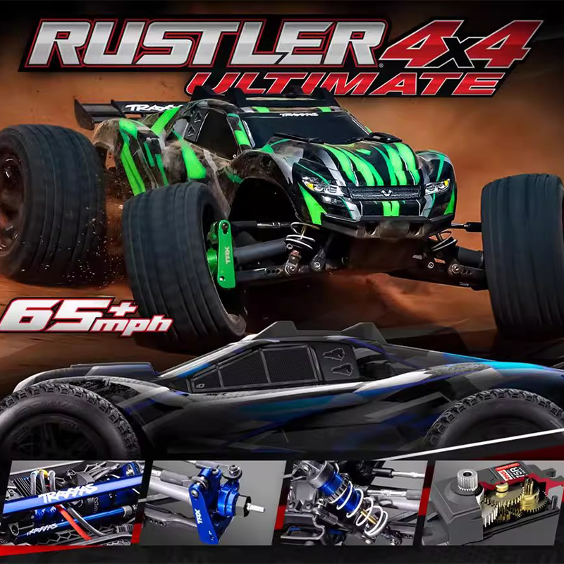 TRAXXAS 2024 终级版Rustler 4X4四驱无刷越野车场地卡车#67097-4